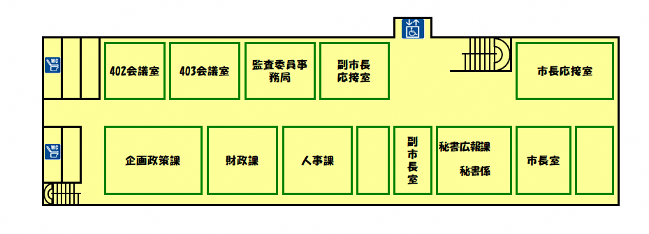 庁舎4階の案内図