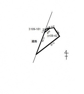 尾崎3109番42・3109番181（画地図）